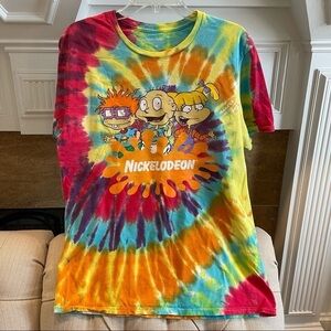 AJ: Nickelodeon Rugrats graphic tie dye tee Sz M